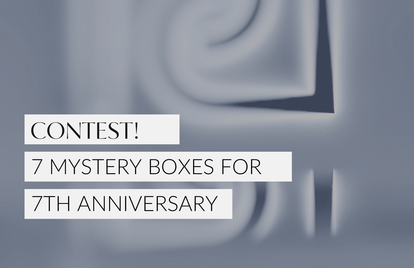 Competition: 7 boxes for the 7th anniversary of Prouvé